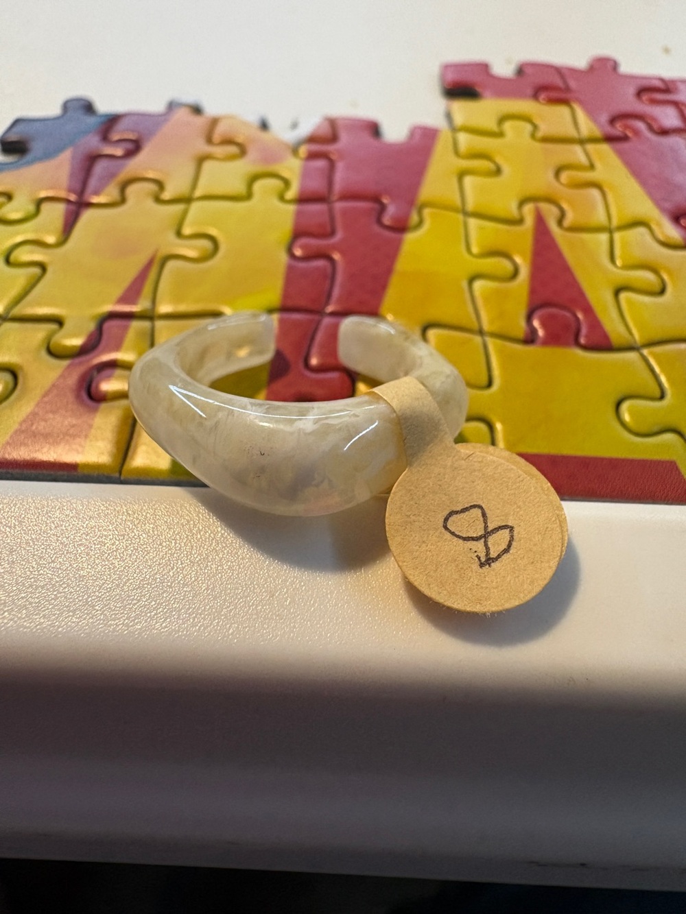 Cream Resin Ring